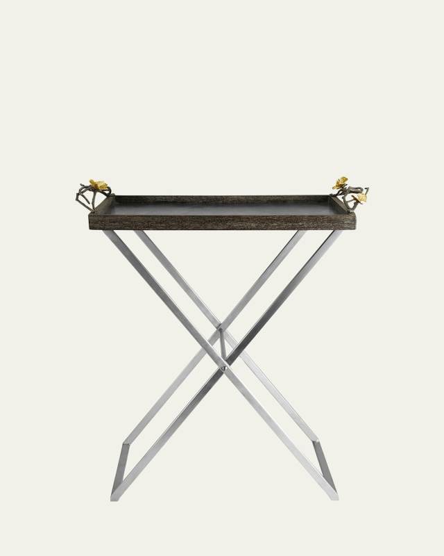Butterfly Ginkgo Butler Tray Stand